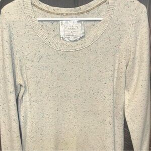 Old Navy Cream Speckled Knit Sweater